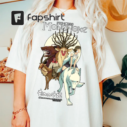 Princess Mononoke T-Shirt, Ghibli Shirt, Studio Ghibli T-Shirt, Hime San Shirt, Studio Ghibli Fans Shirt, Moro Shirt, Miyazaki Hayao, Ghibli