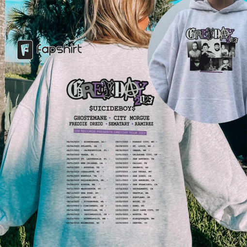 Grey Day Tour 2023 Suicideboys shirt, Suicideboys Hip Hop Shirt, Music Tour 2023