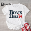 Prestige Worldwide Boats and Hoes T-Shirt, Best Boats Outfit, Boat Lover Shirt, Summer Boat Trip Shirt, Funny Captain Tshirt