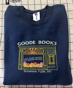 Goode Book Embroidered Crewneck Sweatshirt, Sunshine Falls…