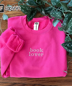 Book Lover Embroidered Crewneck Sweatshirt