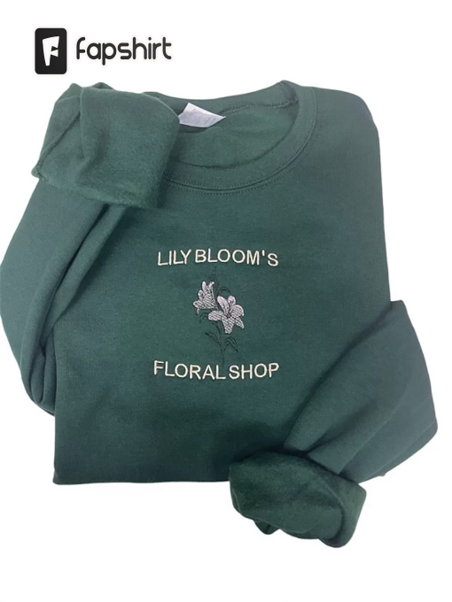 It Ends With Us, Lily Bloom’s Floral Shop embroidered Crewneck Sweatshirt, Flower sweatshirt, COHO, Booktok, Trendy shirt, book gift, trendy