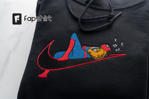 Inspired Spidy Spiderman Embroidered Crewneck T-Shirt sweatshirt hoodie Unisex gift