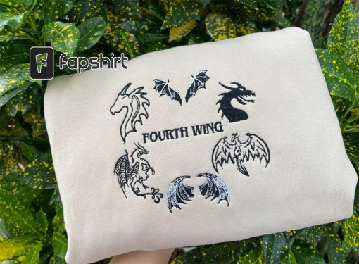 Fourth Wing Embroidered Shirt, Basgiath War College Shirt, Rebecca Yoros, Fourth Wing Shirt Dragon Rider, Bookish Shirts