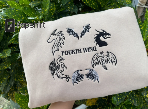 Fourth Wing Embroidered Shirt, Basgiath War College Shirt, Rebecca Yoros, Fourth Wing Shirt Dragon Rider, Bookish Shirts