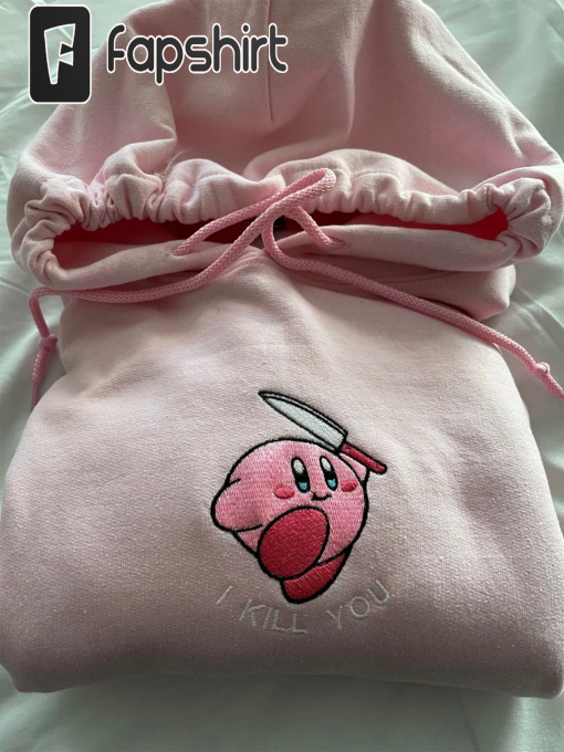 Kirby I Kill You Embroidered Hoodie