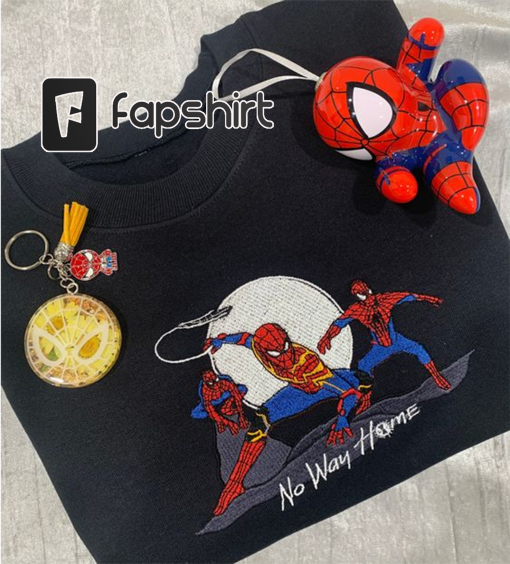 TRENDY Spiderman Embroidered Sweatshirt, Hoodie, Best Movie Embroidered Sweatshirt, Gift For Friends