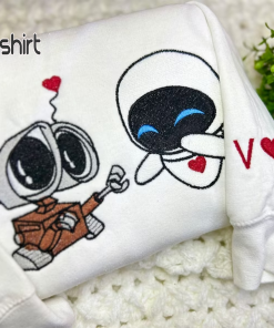 Wall-E and Eve embroidered sweatshirts, Wall-E and…