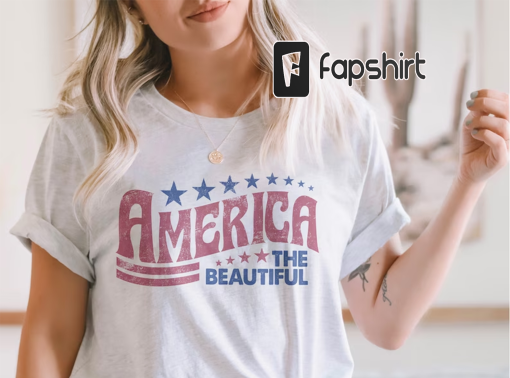 Retro America Shirt, America The Beautiful, 4th Of July Shirt, Fourth Of July, Patriotic USA Gift, Unisex Graphic Tee