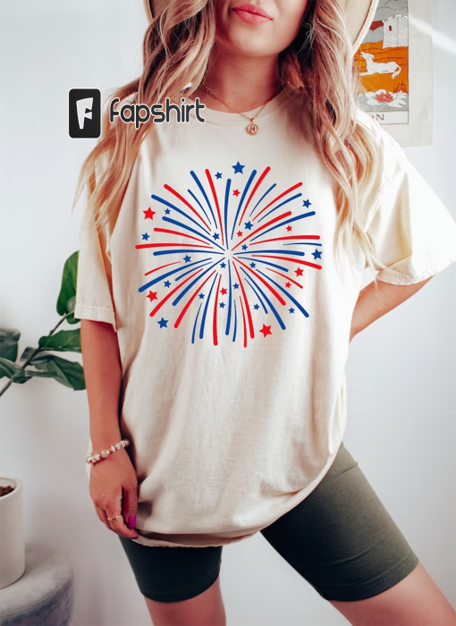 Fireworks Shirt, Patriotic Shirt, 4th of July Shirt, American Flag Shirt, Fourth of July, USA Flag Shirt, Family Shirt, Stars and Stripes