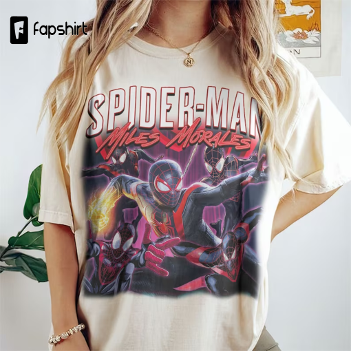 Spider Man Miles Morales 90s Vintage Shirt, Spider Man Miles Morales Shirt, Spider Man Miles Morales Merch, Spider Man Miles Morales