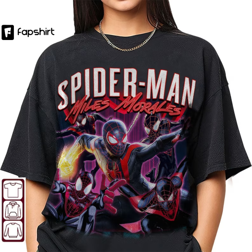 Spider Man Miles Morales 90s Vintage Shirt, Spider Man Miles Morales Shirt, Spider Man Miles Morales Merch, Spider Man Miles Morales