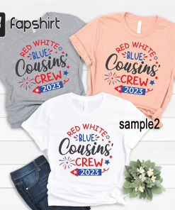 Red White Blue Cousins Crew Shirt, 4th…