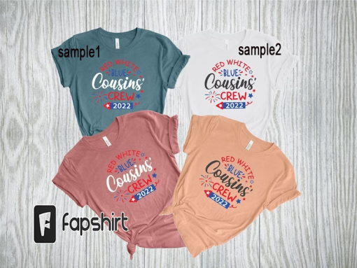 Red White Blue Cousins Crew Shirt, 4th Of July Shirt, Matching Cousin Crew Shirt, American Flag Tee, USA Family Shirt, Patriotic Cousin Tee