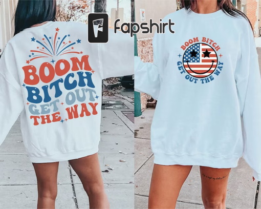 Boom Bitch Get Out The Way SVG | Funny 4th of July Svg | Png | Independence Day Svg | America Svg l USA Svg l Retro America Svg