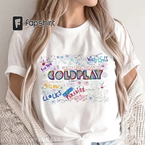 Coldplay World Tour 2023 Shirt,Coldplay Tour Shirt,Gift for Fan,Coldplay Gift Shirt,Coldplay Music Shirt,Vintage Music Band T-Shirt