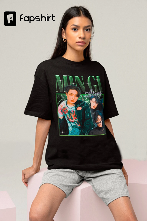 ATEEZ Mingi Retro Classic T-shirt – Kpop Bootleg Tee – Kpop Gift for her or him – Kpop Merch – Ateez Atiny Tee