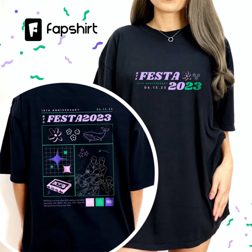 BTS FESTA 2023 10th Anniversary Graphic T-Shirt