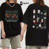 Sticky Season tour 2023 Noah Kahan double side print Hoodie, Noah Kahan Shirt, Noah Kahan Fan T-shirt