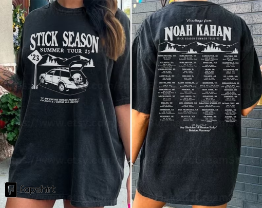 Noah Kahan Stick Season Tour Comfort Colors Shirt, Noah Kahan Shirt, Stick Season Tour Shirt, Noah Kahan Tour 2023 Shirt