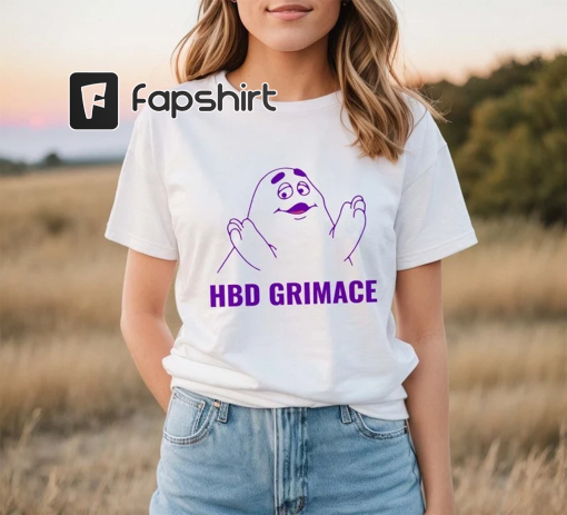 Hbd Grimace Shirt, Hbd Grimace Unisex T-Shirt, Mcdonalds’s Hbd Grimace Shirt