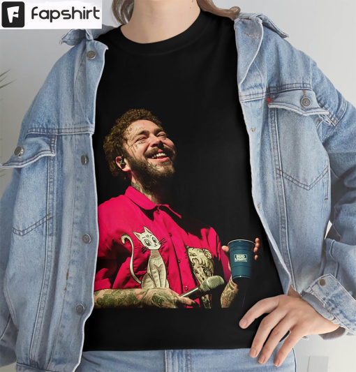 Pink Post Malone Concert Shirt, Trendy Short Sleeve Unisex Hoodie