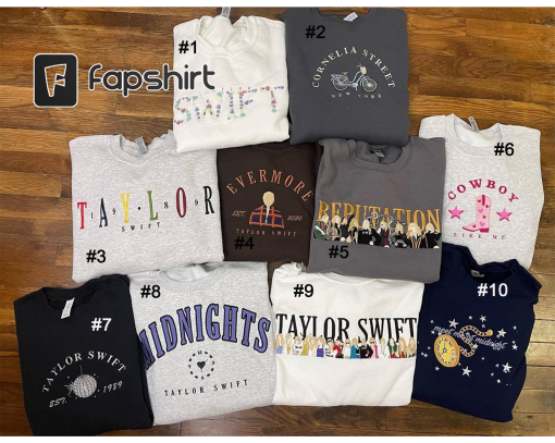 Taylor Swift The Eras Tour Shirt, Swiftie Merch T-Shirt, embroidered colection eras tour 2023