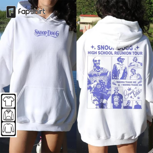 Snoop Dogg High School Reunion Tour 2023 Shirt Double Sided, Snoop Dogg Wiz Khalifa Tour Sweatshirt, Rap Unisex Gift Hoodie Rap3004VL