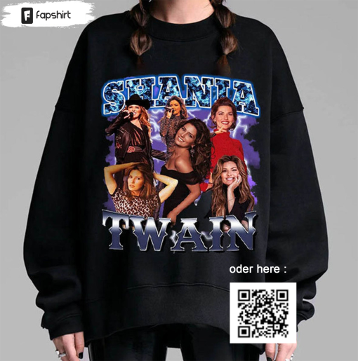 Retro Shania Twain Vintage Shirt, Shania Twain Unisex Hoodie Crewneck