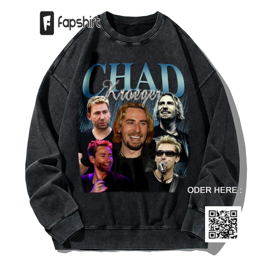 Chad Kroeger Vintage Washed T-Shirt,Pop Rock Band Homage Graphic Unisex Long Sleeve, Bootleg Retro 90’s Fans Hoodie Gift