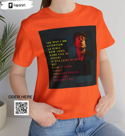 Charlie Puth Concert Album Cover Shirt