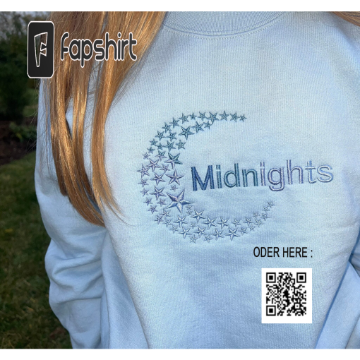 Taylor Swift Midnights Album Embroidered Crewneck