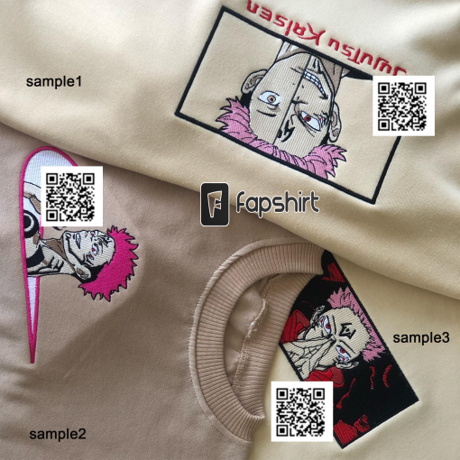 Sukuna and Itadori embroidered sweatshirtXhoodie