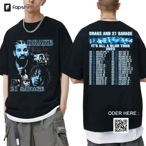 Drake 21 Savage Tour Rescheduled Shirt, Drake It’s All A Blur Tour 2023 Shirt, 21 Savage Rapper Shirt, Her loss Tee, Drake 21 Savage Tour