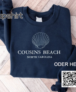 Cousins Beach Embroidered Crewneck-Cousins Beach North Carolina…