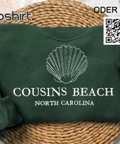 Cousins Beach Embroidered Crewneck-Cousins Beach North Carolina…