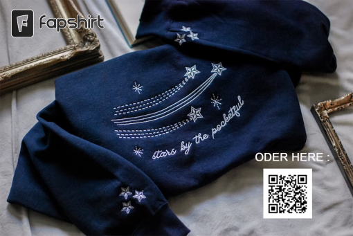 Stars by the Pocketful | Embroidered Sweatshirt | Taylor Swift, Merch, Midnights, Swiftie, Lyrics, Snow on the Beach