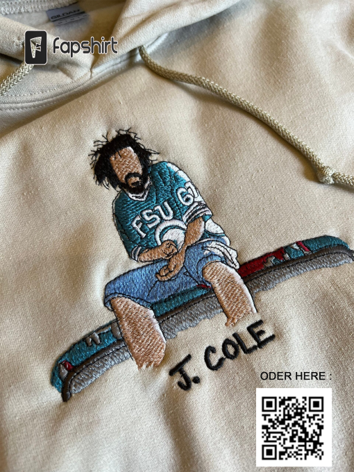 Vintage Embroidered Sweatshirt Hoodie Tee J. Cole Gift For Fan