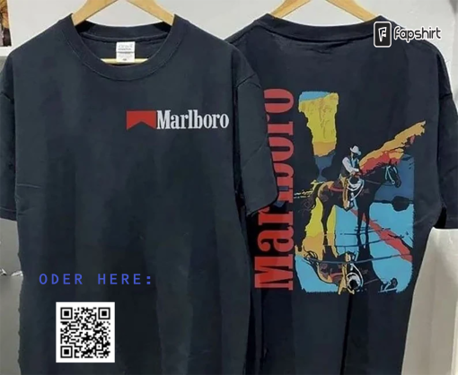 Marlboro Vintage 80s Marlboro Cowboy Shirt,Marlboro Cowboy Shirt, Marlboro Merch