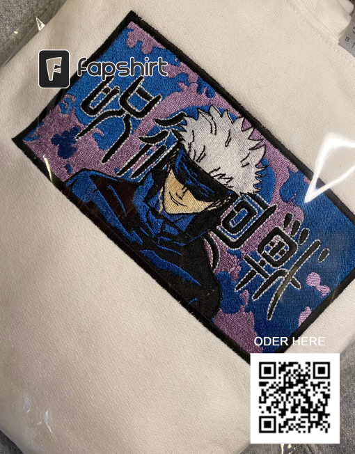 Gojo Jujutsu Kaisen Embroidered Hoodie