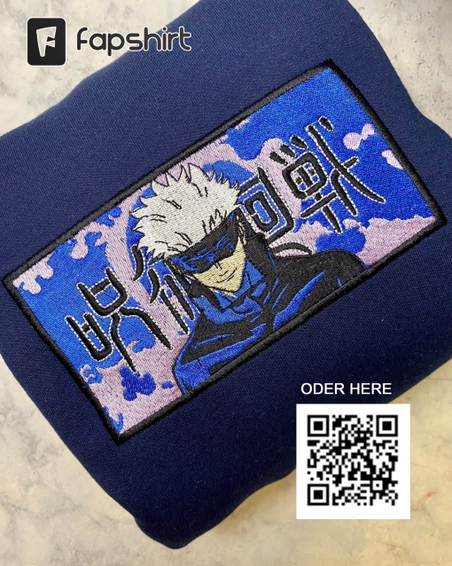 Gojo Jujutsu Kaisen Embroidered Hoodie