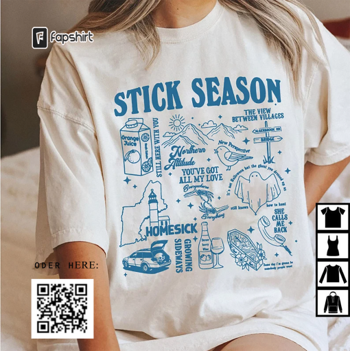 Stick Season Tour 2023 Shirt, Noah Kahan Folk Pop Music Shirt, Noah Kahan Tour 2023, Stick Season Merch, 90s Shirt, Gift for Her