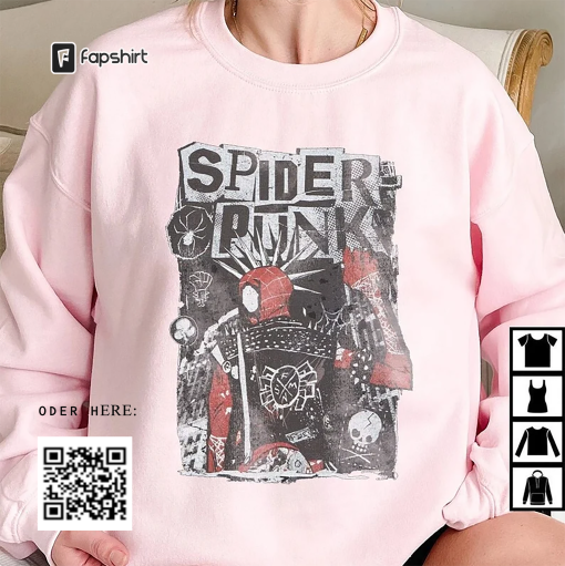 Retro Spider Punk Sweatshirt, Spider-Man Across the Spider-Verse Sweatshirt V10, Spider-Man 2023 Sweatshirt, Marvel Sweatshirt