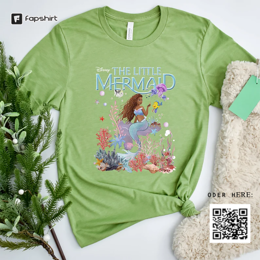 The Little Mermaid T-Shirt, The Little Mermaid Black Tee, Black Girl Magic T-Shirt, Ariel Princess Tee, Disney Kids T-Shirt