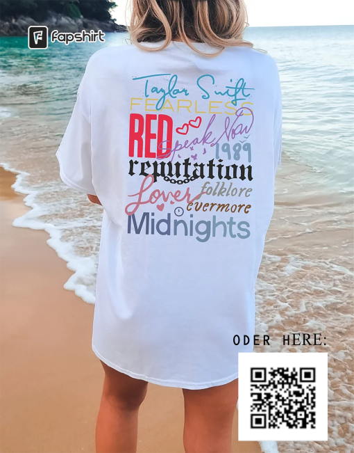 Taylor Swift Albums Shirt, Taylor Swift Merch, Taylor Eras Tour, Midnights Merch, Taylor Swift Gifts, Taylor Swift Shirt, Taylor’s Version