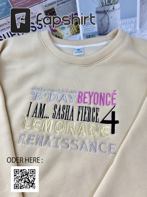 Beyonce’s Albums Embroidered T-Shirt / Crewneck Sweatshirt / Hoodie