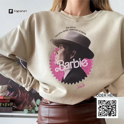 Barbie Oppenheimer Sweatshirt, Barbieheimer Active Sweatshirt, Funny Movie Hoodie, Barbie Sweatshirt, Oppenheimer Movie 2023 Sweatshirt