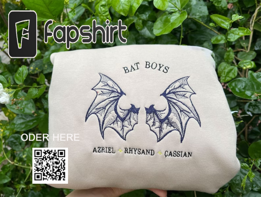 ACOTAR Bat Boys Embroidered Sweatshirt, Velaris City Of Starlight ACOTAR, The Night Court, Rhysand, Cassian, Sarah J. Maas