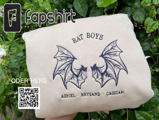 ACOTAR Bat Boys Embroidered Sweatshirt, Velaris City Of Starlight ACOTAR, The Night Court, Rhysand, Cassian, Sarah J. Maas