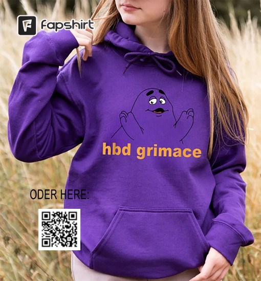 Hbd Grimace Hoodie, Funny Face Hbd Shirt, Funny Hbd Grimace Shirt, Mc Donalds’s Hbd Grimace Shirt, Happy birthday Grimace Shirt,Gift for